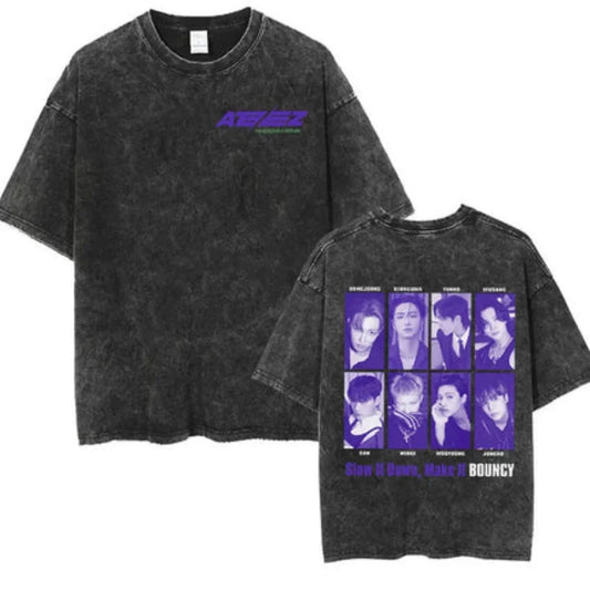 T-shirt ATEEZ Vintage – Design Album & Tour K-pop Unisexe