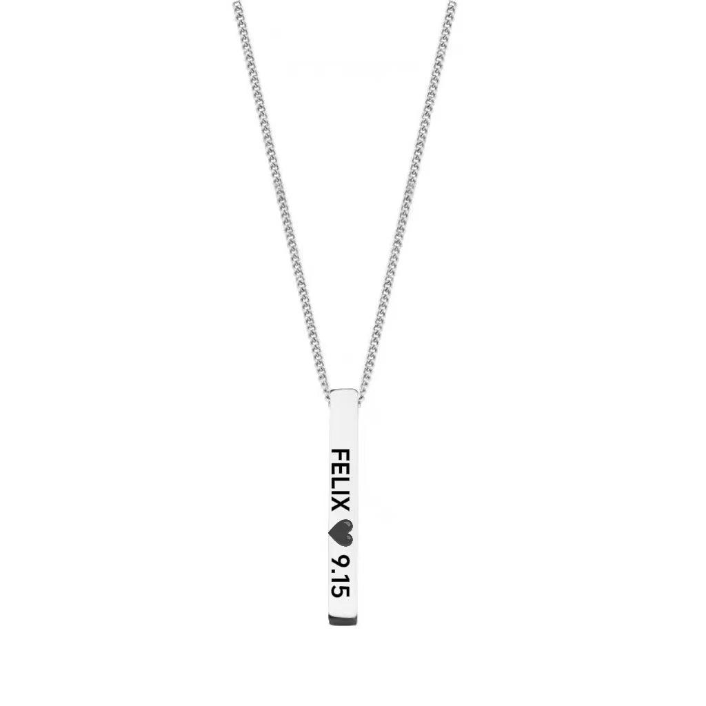 Collier Stray Kids Bias Acier Inoxydable – Pendentif Gravé par Membre | Bijou K-pop STAY