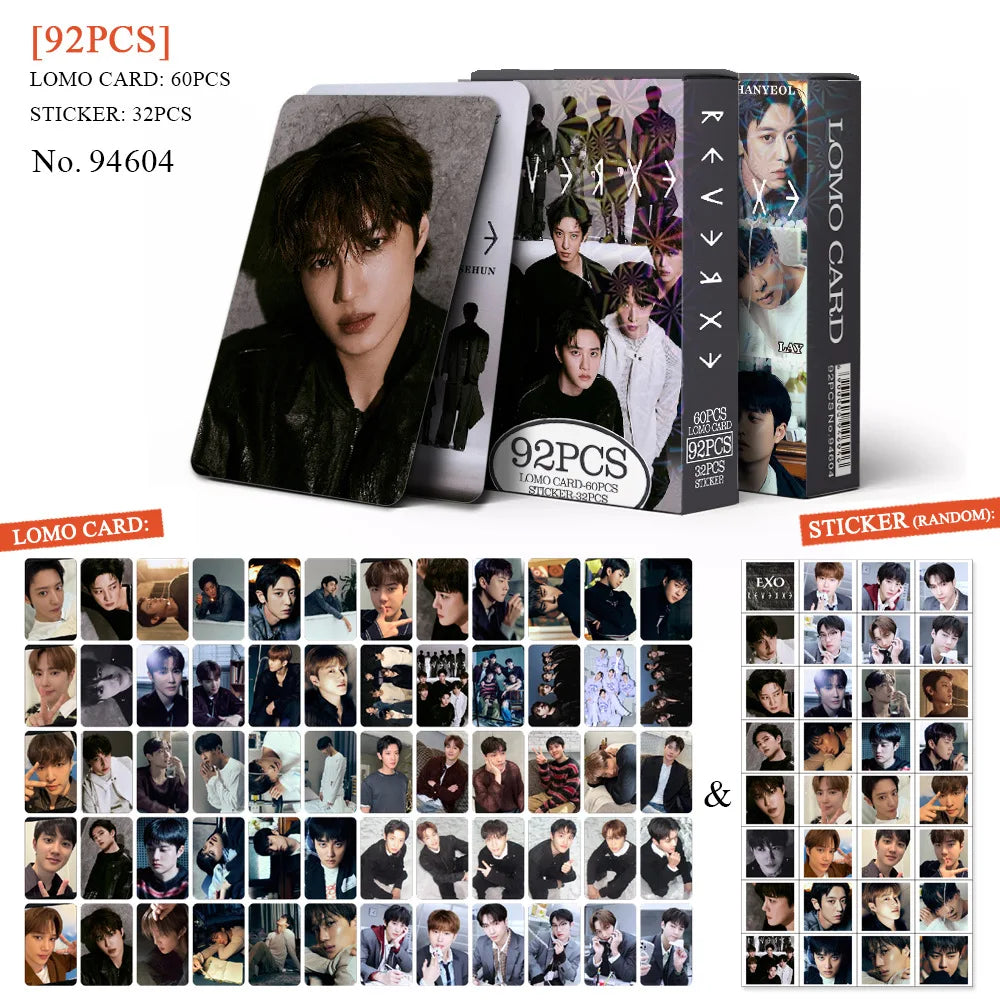 Pack Lomo Cards EXO – REEVXE 92 pièces + Stickers