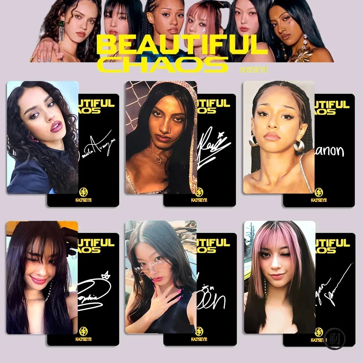 Photocards KATSEYE – Beautiful Chaos (6 cartes)