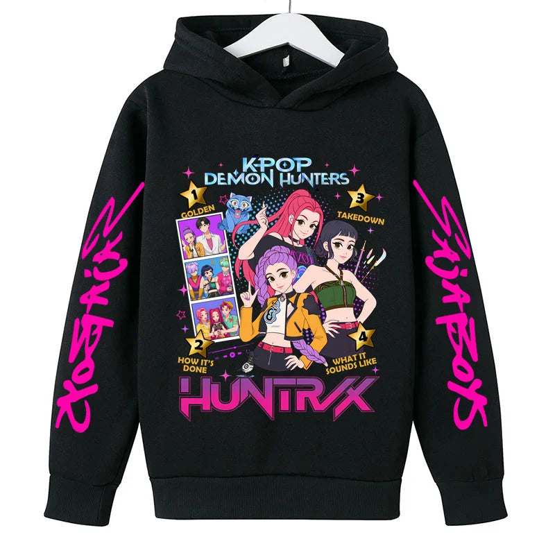 Sweat à Capuche Demon Hunters Enfant & Ado – Hoodie K-pop Huntrix