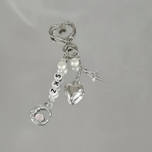 Stray Kids SKZ star heart charm keychain K-pop fan merch