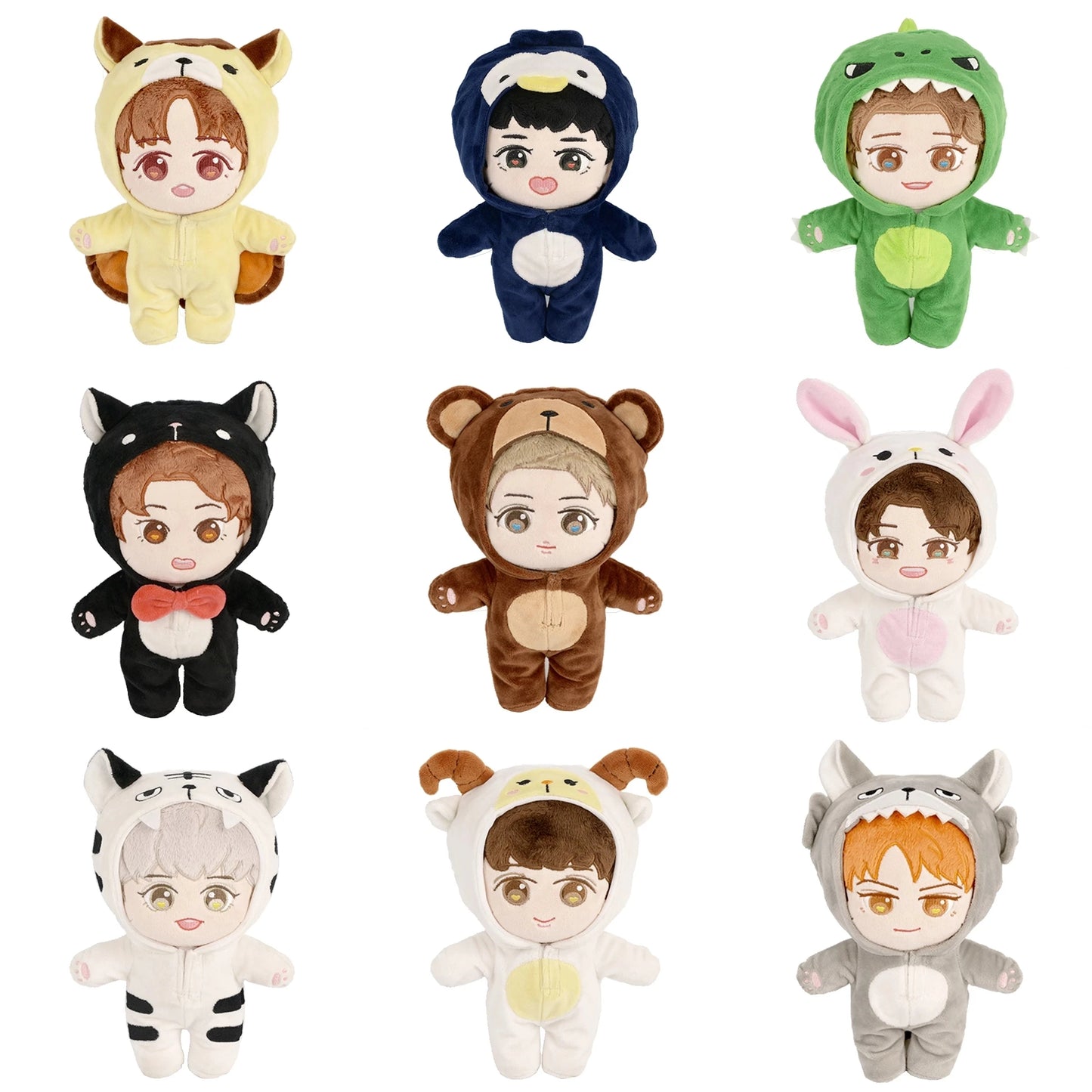 Peluche K-pop EXO 20 cm – Baekhyun Chanyeol Kai Sehun Suho Chen D.O.