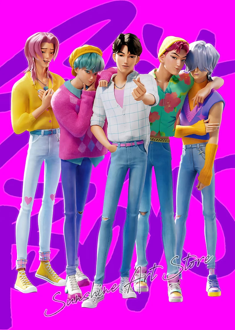 Poster Demon Hunters K-pop – Toile Canvas Déco Murale Chambre Ado