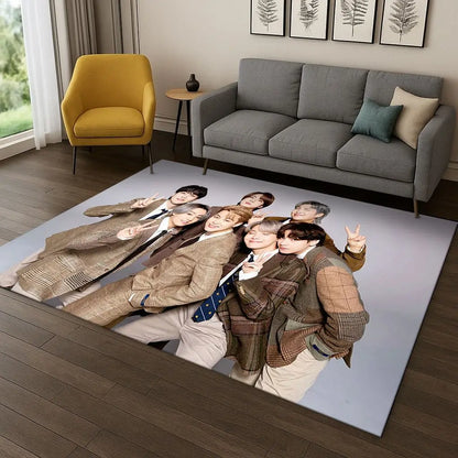 Tapis BTS Antidérapant – Décoration K-pop Chambre ARMY