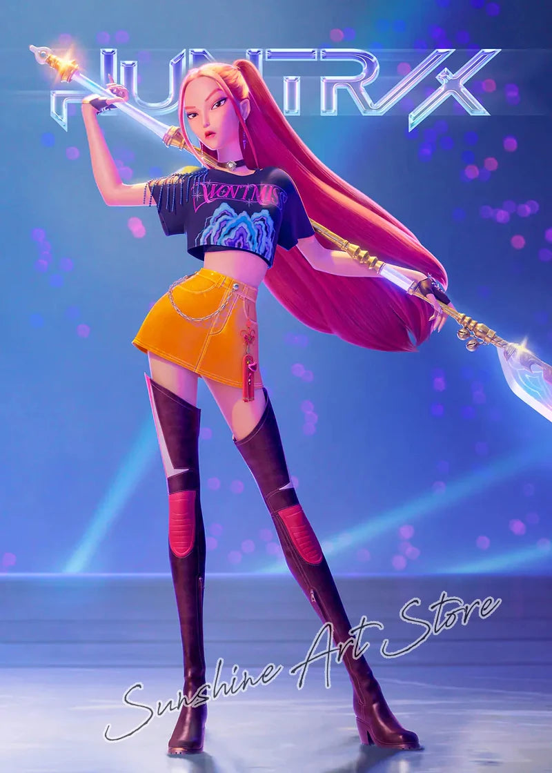 Poster Demon Hunters K-pop – Toile Canvas Déco Murale Chambre Ado