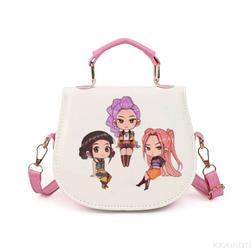 Sac à Main KPop Demon Hunters – Sac Bandoulière Kawaii - Poignée Rose