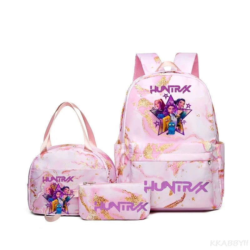 Set 3 Sacs KPop Demon Hunters – Sac à Dos + Tote Bag + Pochette