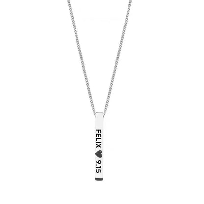 Collier Stray Kids Bias Acier Inoxydable – Pendentif Gravé par Membre | Bijou K-pop STAY