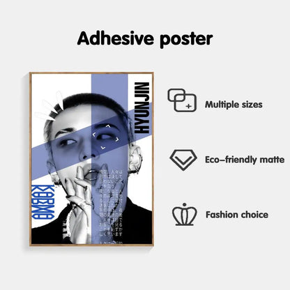 Poster Adhésif Stray Kids – Affiche Murale K-pop KARMA & White | Par Membre STAY