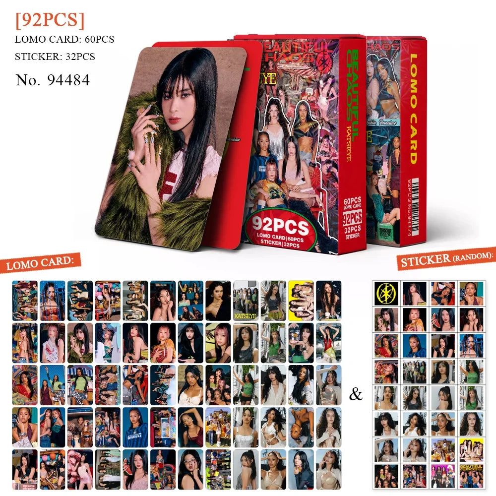 KATSEYE Photocards Set – 92 Cartes LOMO + Stickers (Gabriela)