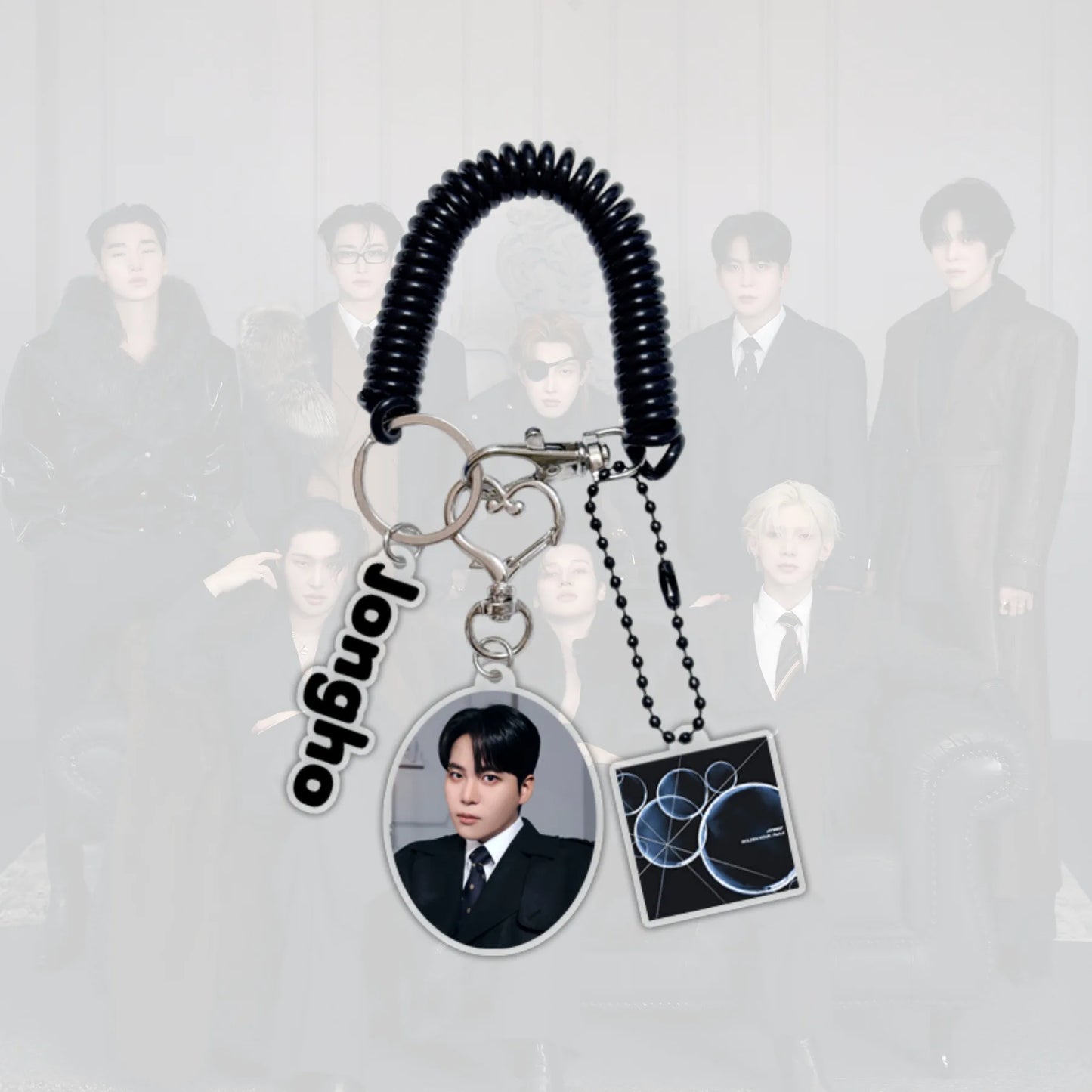 ATEEZ Golden Hour Kpop Acrylic Keychain Jongho San Fan Gift