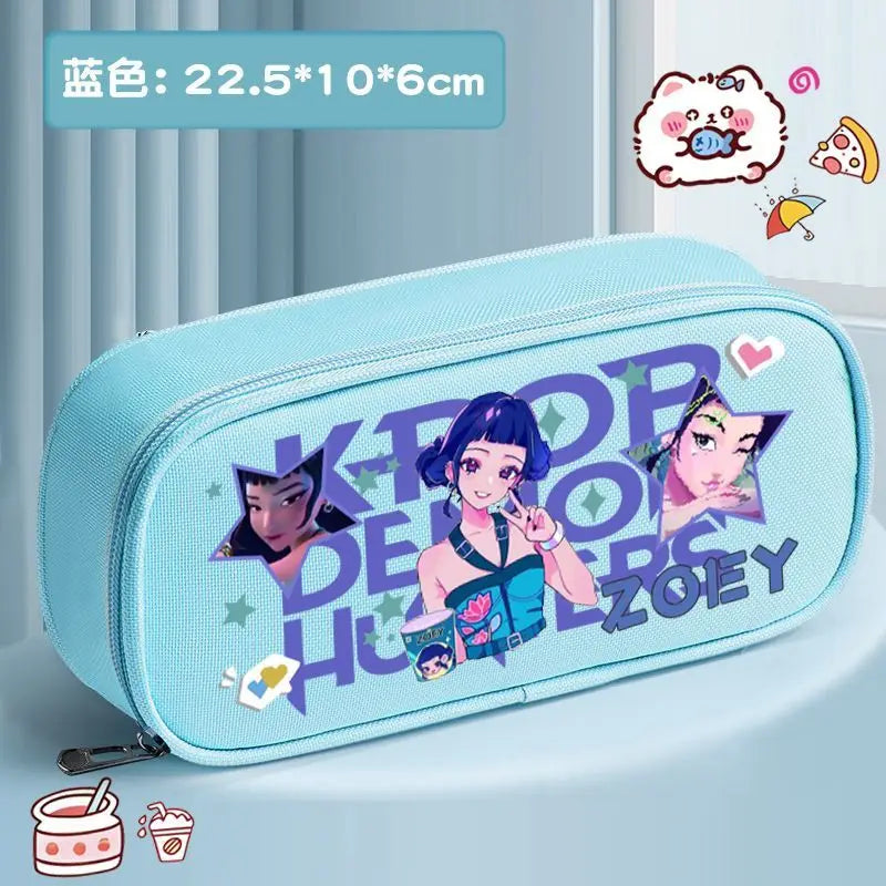 Trousse KPop Demon Hunters – Grande Capacité 3 Compartiments