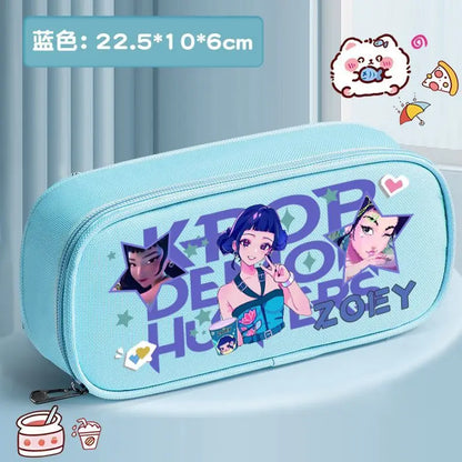 Trousse KPop Demon Hunters – Grande Capacité 3 Compartiments