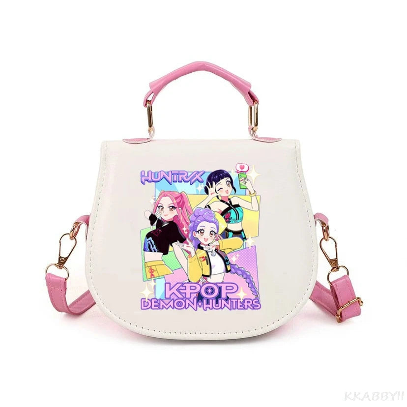 Sac à Main KPop Demon Hunters – Sac Bandoulière Kawaii - Poignée Rose