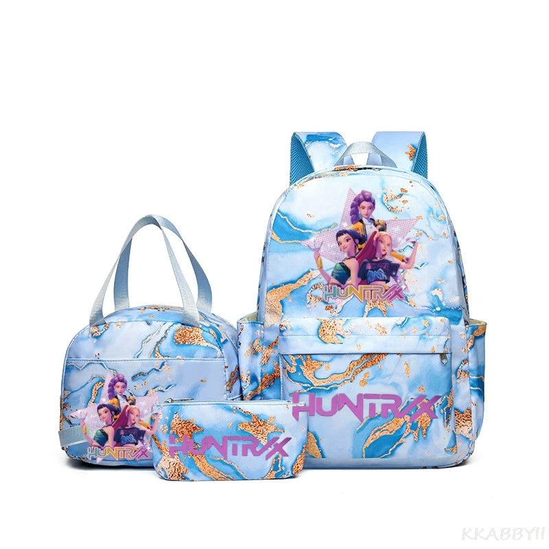 Set 3 Sacs KPop Demon Hunters – Sac à Dos + Tote Bag + Pochette