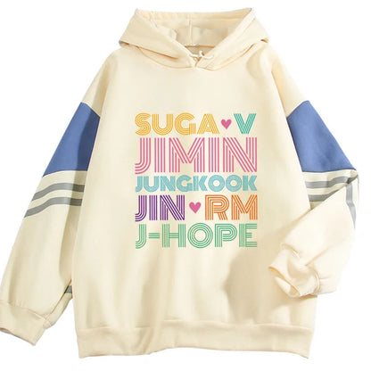 Hoodie BTS – Noms des Membres