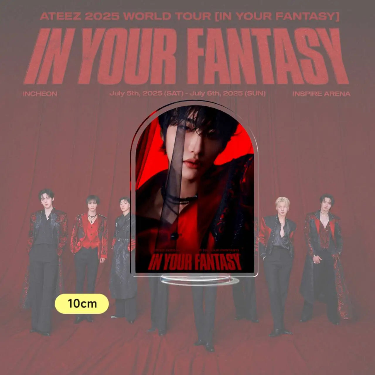 Standee ATEEZ Acrylique 10 cm – Figurine K-pop World Tour 2025 | Merch ATINY