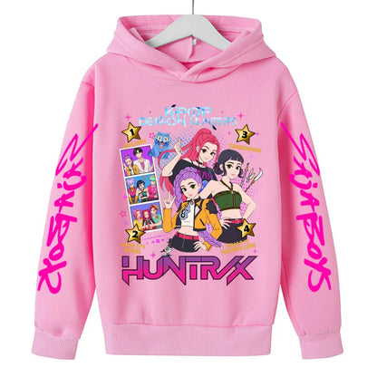 Sweat à Capuche Demon Hunters Enfant & Ado – Hoodie K-pop Huntrix