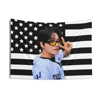 Drapeau ATEEZ Wooyoung – Décoration K-pop ATINY