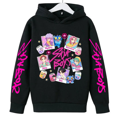 Sweat à Capuche KPop Demon Hunters – Enfants & Ados - Design Collage