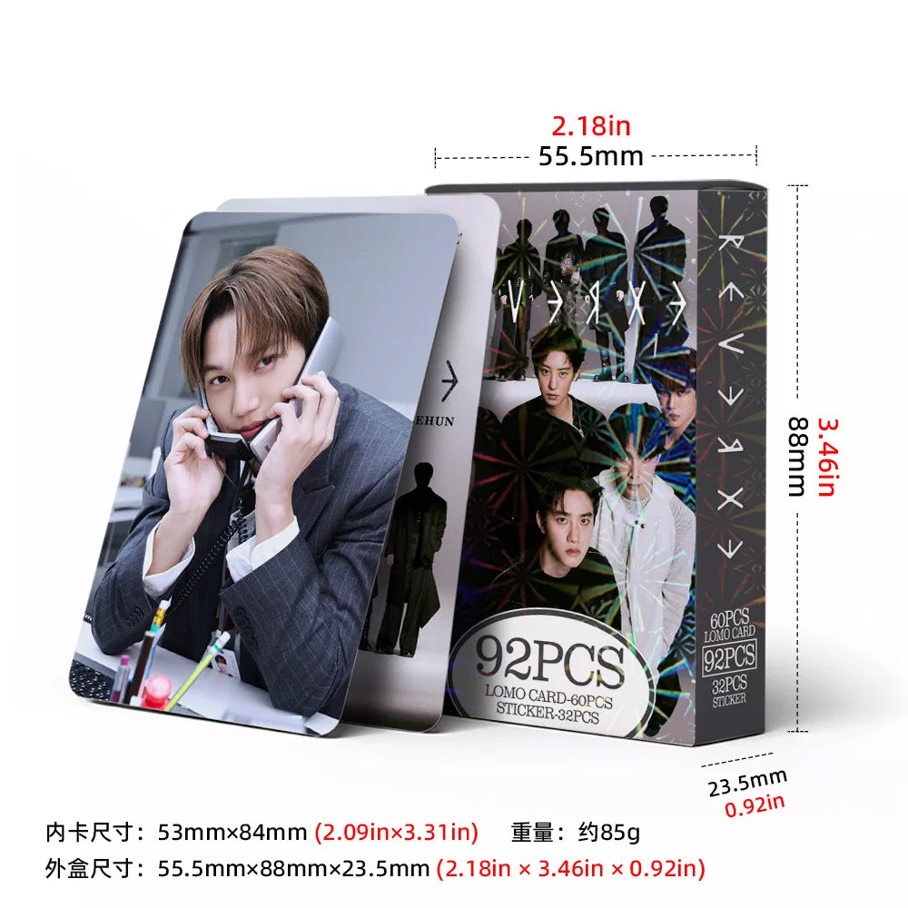 Pack Lomo Cards EXO – REEVXE 92 pièces + Stickers
