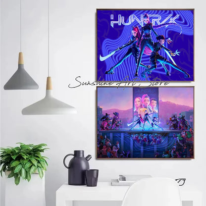 Poster Demon Hunters K-pop – Toile Canvas Déco Murale Chambre Ado