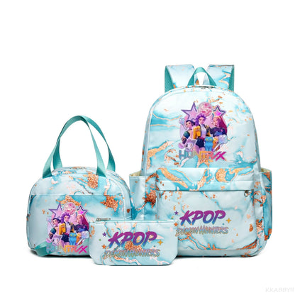 Set 3 Sacs KPop Demon Hunters – Sac à Dos + Tote Bag + Pochette