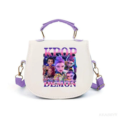Sac à Main KPop Demon Hunters – Sac Bandoulière Kawaii – Poignée Violette