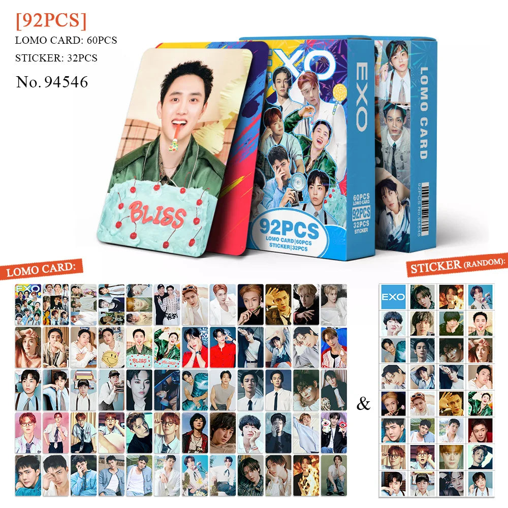 Pack Lomo Cards EXO – REEVXE 92 pièces + Stickers
