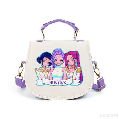Sac à Main KPop Demon Hunters – Sac Bandoulière Kawaii – Poignée Violette