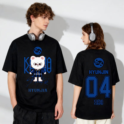 Stray Kids Hyunjin 04 K-pop fan T-shirt black