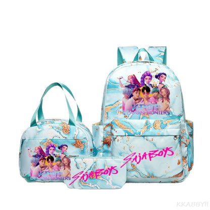 Set 3 Sacs KPop Demon Hunters – Sac à Dos + Tote Bag + Pochette