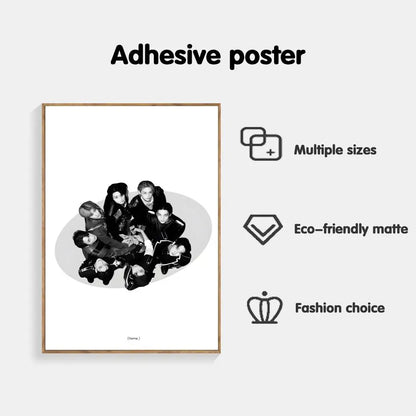 Poster Adhésif Stray Kids – Affiche Murale K-pop KARMA & White | Par Membre STAY
