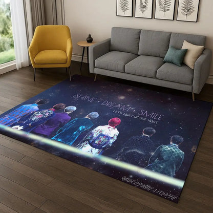 Tapis BTS Antidérapant – Décoration K-pop Chambre ARMY