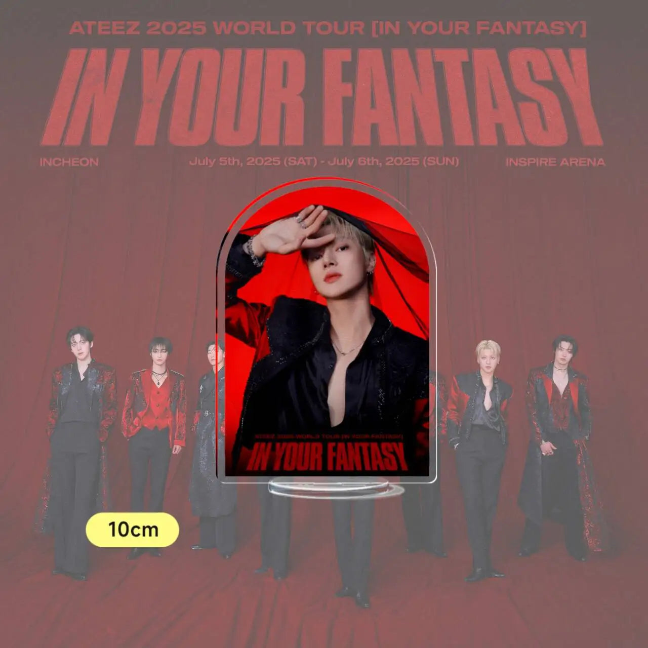 Standee ATEEZ Acrylique 10 cm – Figurine K-pop World Tour 2025 | Merch ATINY
