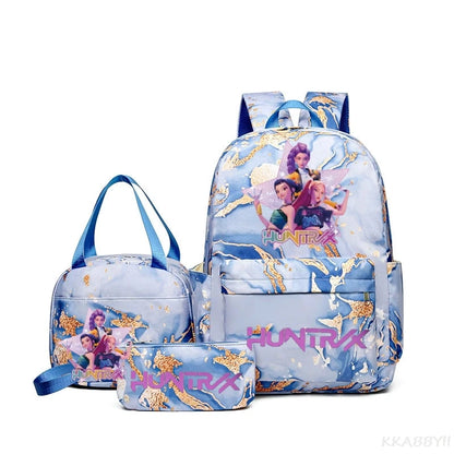 Set 3 Sacs KPop Demon Hunters – Sac à Dos + Tote Bag + Pochette