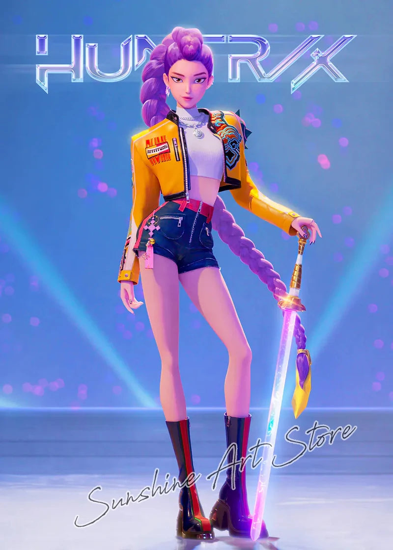 Poster Demon Hunters K-pop – Toile Canvas Déco Murale Chambre Ado