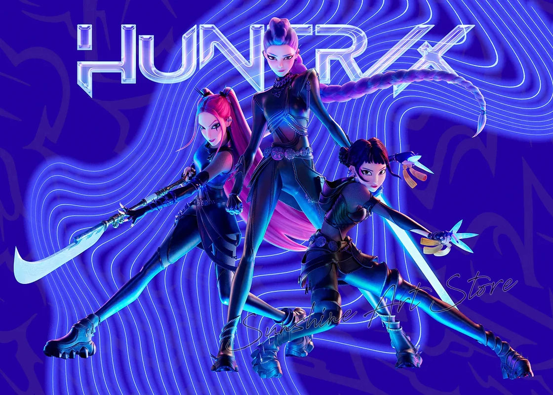 Poster Demon Hunters K-pop – Toile Canvas Déco Murale Chambre Ado