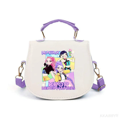 Sac à Main KPop Demon Hunters – Sac Bandoulière Kawaii – Poignée Violette