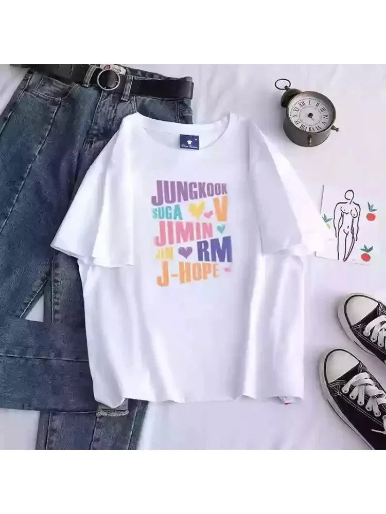 T-shirt BTS – Noms des Membres