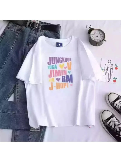 T-shirt BTS – Noms des Membres
