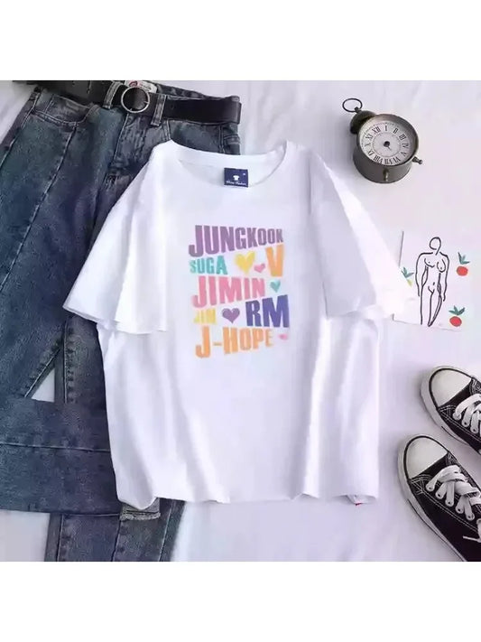 T-shirt BTS – Noms des Membres