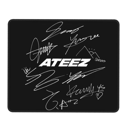 ATEEZ Mouse Pad Gaming – Tapis de Souris K-pop Logo & Autographes