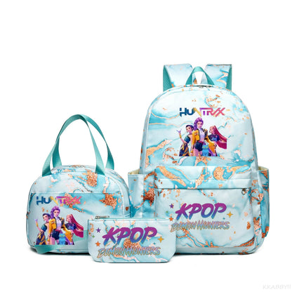 Set 3 Sacs KPop Demon Hunters – Sac à Dos + Tote Bag + Pochette