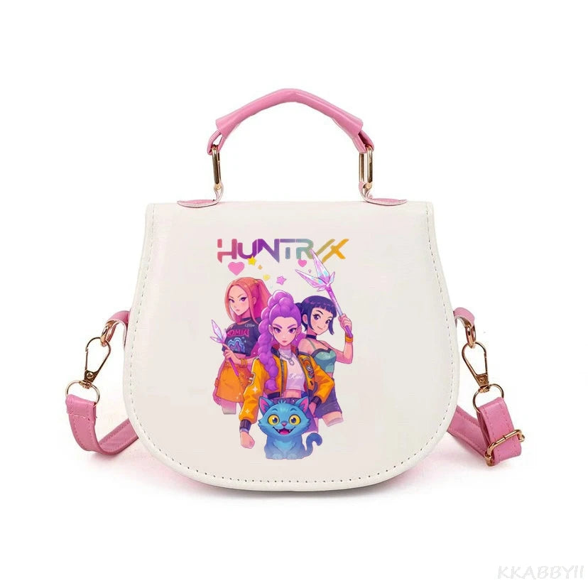 Sac à Main KPop Demon Hunters – Sac Bandoulière Kawaii - Poignée Rose