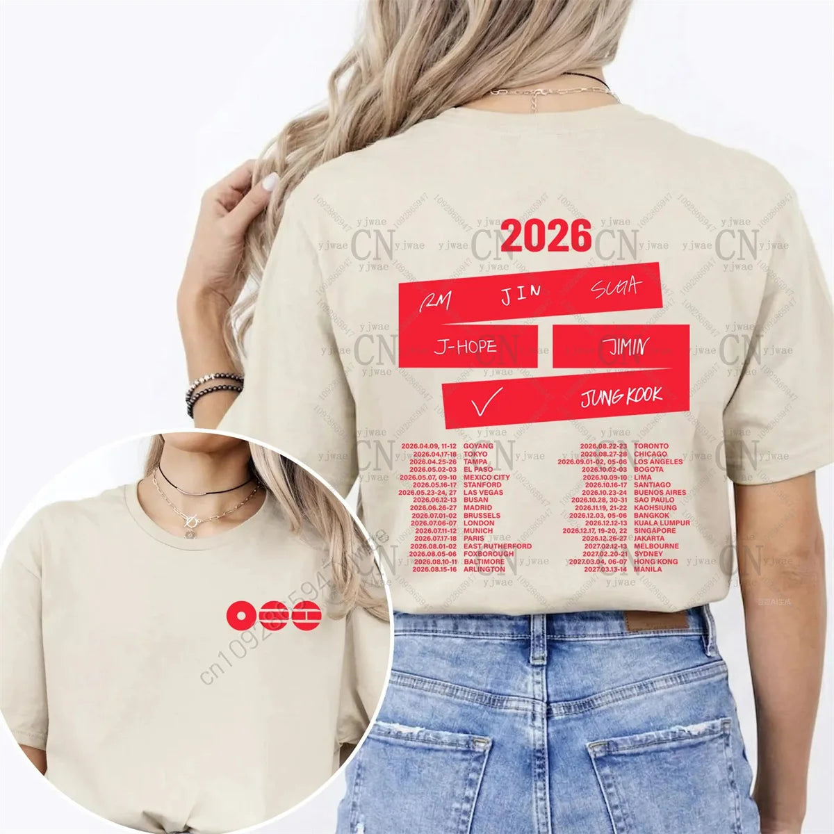 T-shirt BTS World Tour 2026