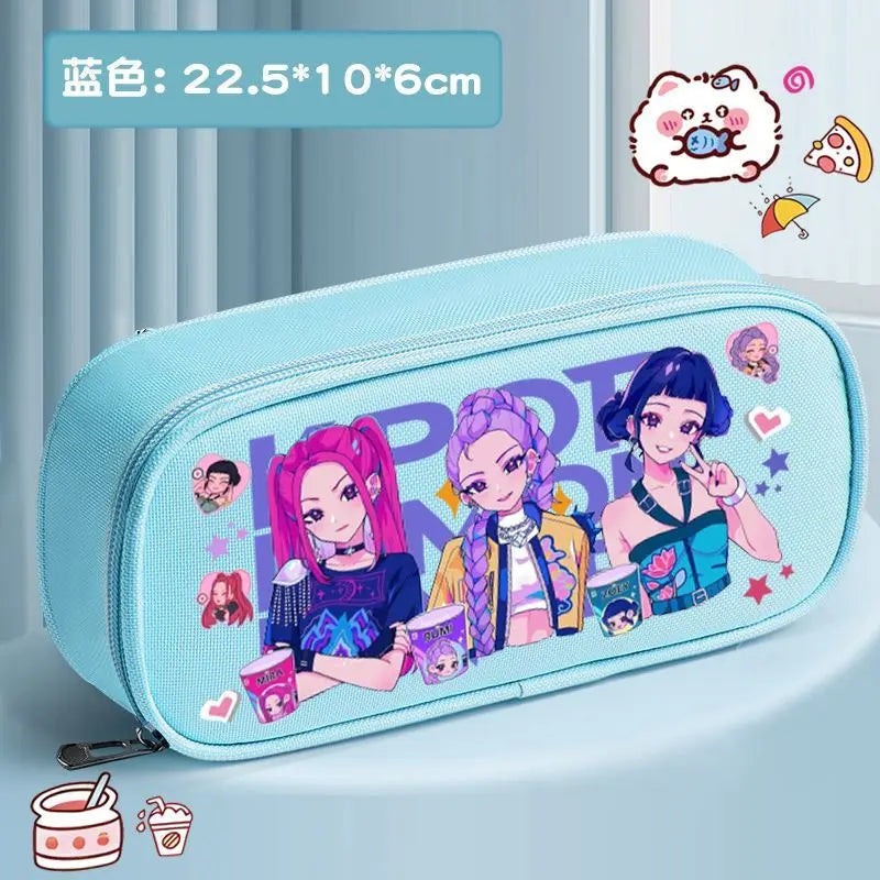 Trousse KPop Demon Hunters – Grande Capacité 3 Compartiments