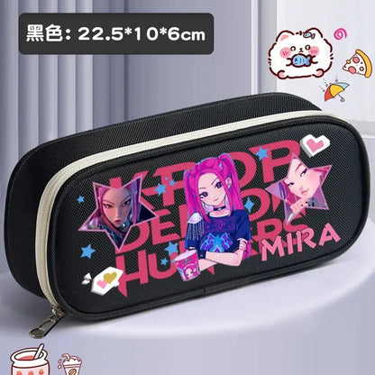 Trousse KPop Demon Hunters – Grande Capacité 3 Compartiments