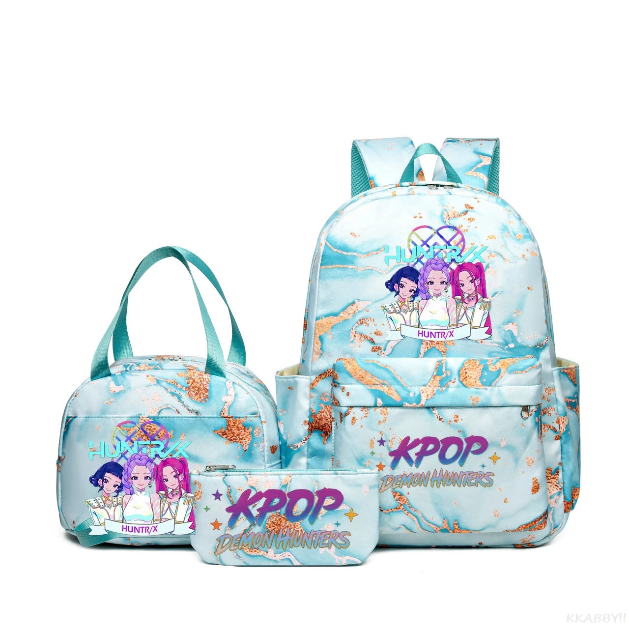 Set 3 Sacs KPop Demon Hunters – Sac à Dos + Tote Bag + Pochette